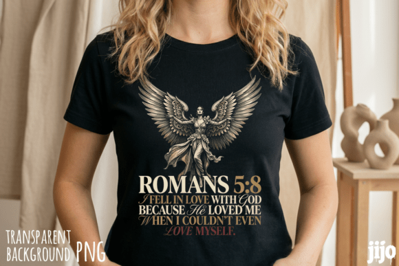 Angel Romans Christian God PNG for T-Shirt Designs