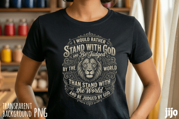 Christian God Lion Judged PNG T-Shirt Designs