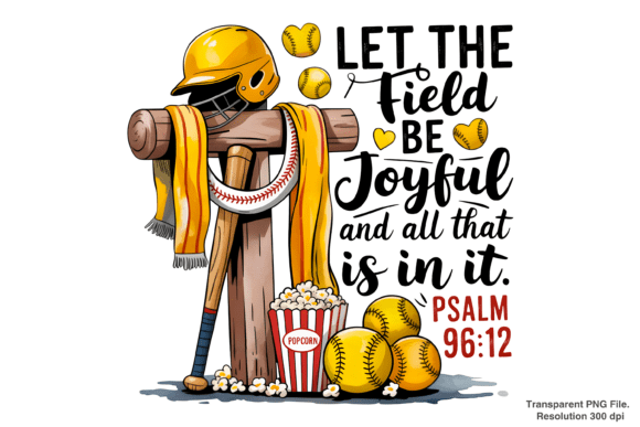 Christian Softball PNG: Sport PNG for T-Shirt Designs