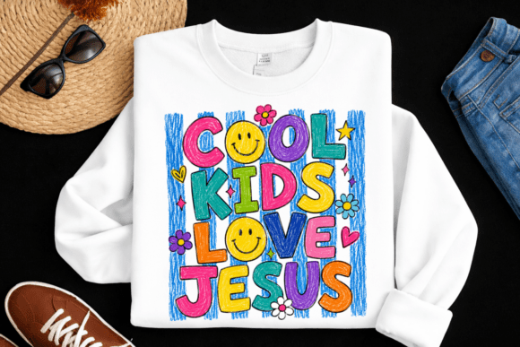 Cool Kids Love Jesus Faith PNG T-Shirt Designs
