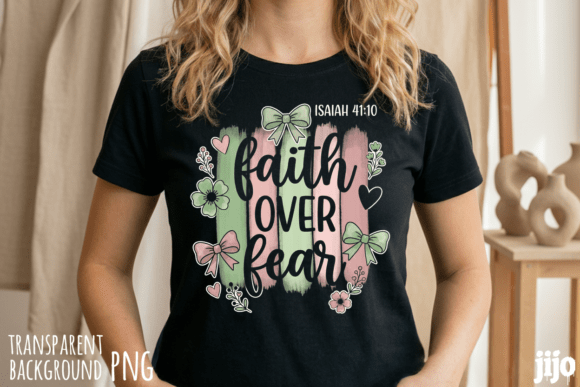 Faith Christian Bible Flowers PNG for T-Shirt Designs