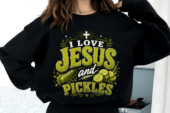 I Love Jesus Pickles Shirt PNG