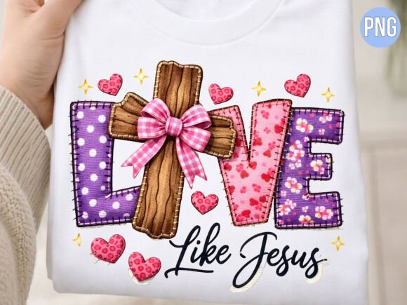 Love Like Jesus Cross Heart Shirt PNG: T-Shirt Designs with Soul