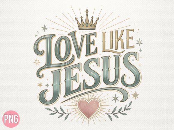 Love Like Jesus PNG Shirt T-shirt Design
