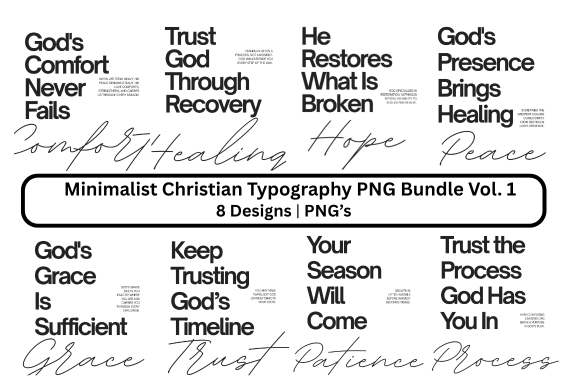 Minimalist Christian Typography Vol.1 T-Shirt Designs