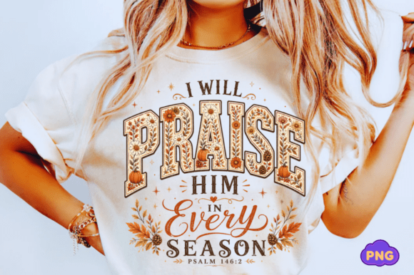 Preppy Floral Fall Christian Png, Autumn T-Shirt Designs