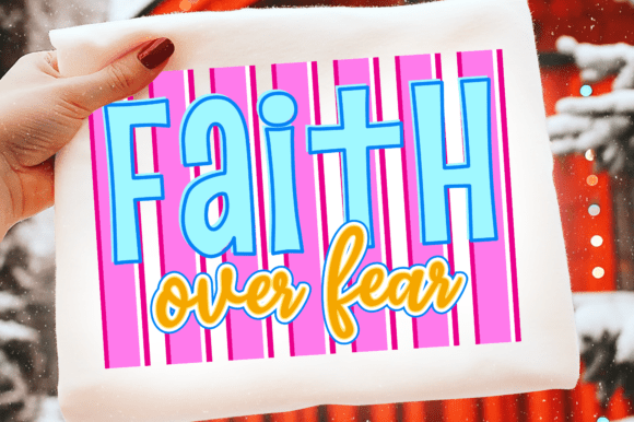 Retro Christian Svg, Faith over Fear Svg