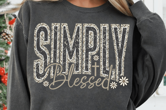 Simply Blessed Camo SVG, Christian PNG