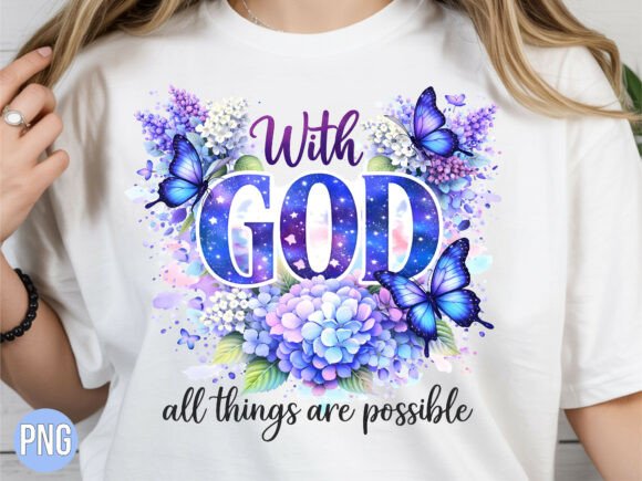 With God Things Possible Christian PNG and T-Shirt Designs